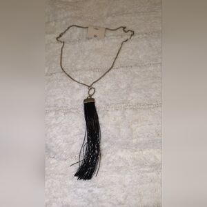 Elegant Black Tassel Necklace